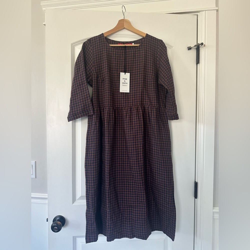 NWT Pyne & Smith Check Midi Dress - Medium